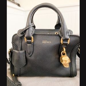 ALEXANDER MCQUEEN Mini Padlock calfskin duffel bag